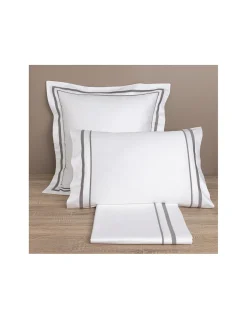 500 Fios - Fronhas 60x60 cm - 100% algodão cetim branco - Linea Imperiale