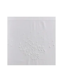 500 Fios - Jogo de lençóis 100% algodão cetim branco - Lenzuola Ricamate