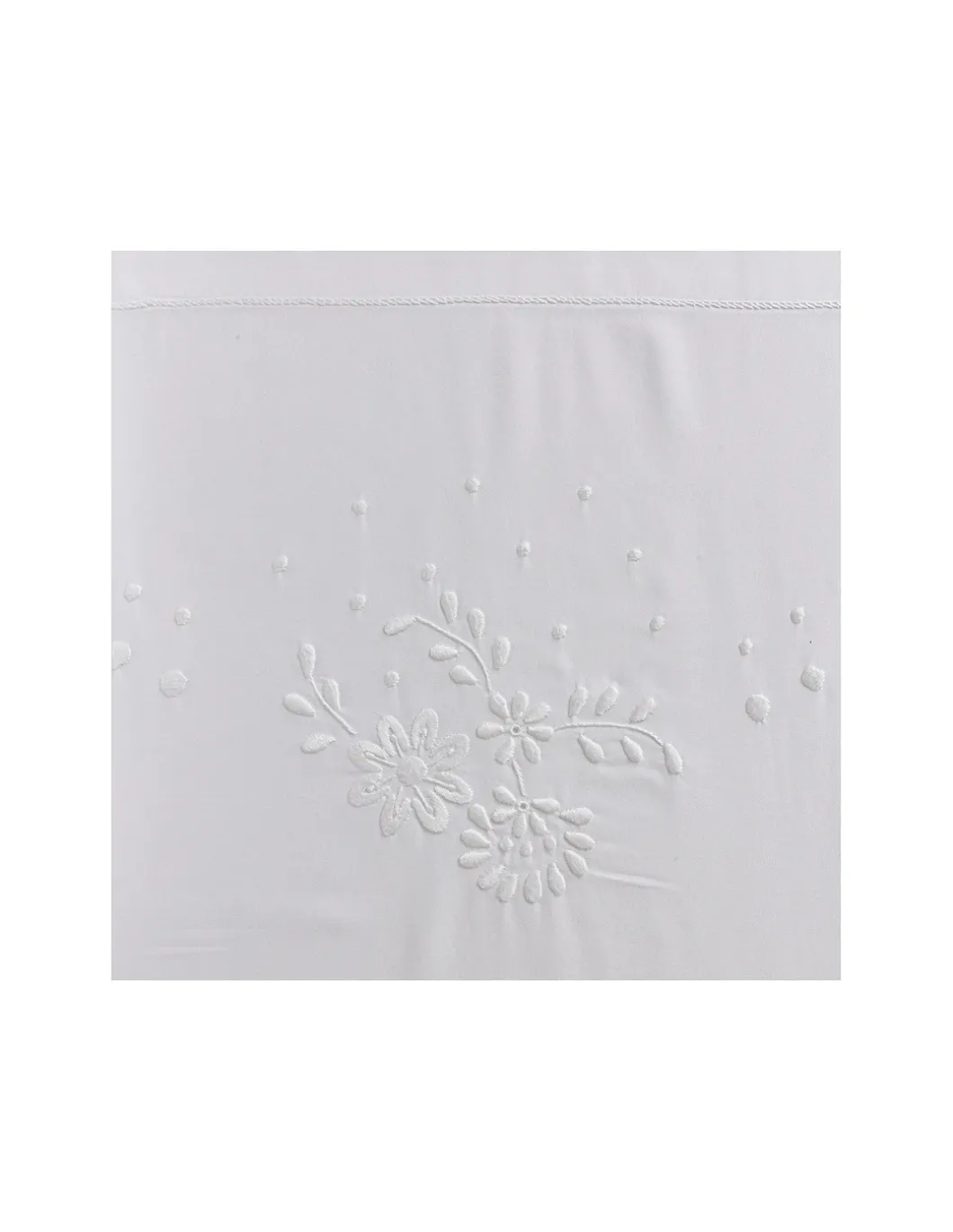 500 Fios - Jogo de lençóis 100% algodão cetim branco - Lenzuola Ricamate