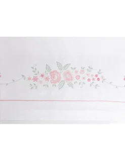 500 Fios - Jogo de lençóis 100% algodão cetim branco -  Lenzuola Ricamate