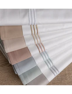 500 Fios - Jogo de lençóis 100% algodão cetim branco -  Linea Varsóvia