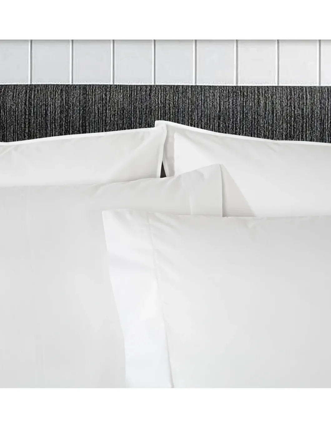 500 Fios - Jogo de lençóis 100% algodão cetim branco