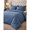 200 Fios - 240x220 cm - saco P/ Edredão - Tecido 100% algodão percal lavado 200 fios azul petroleo