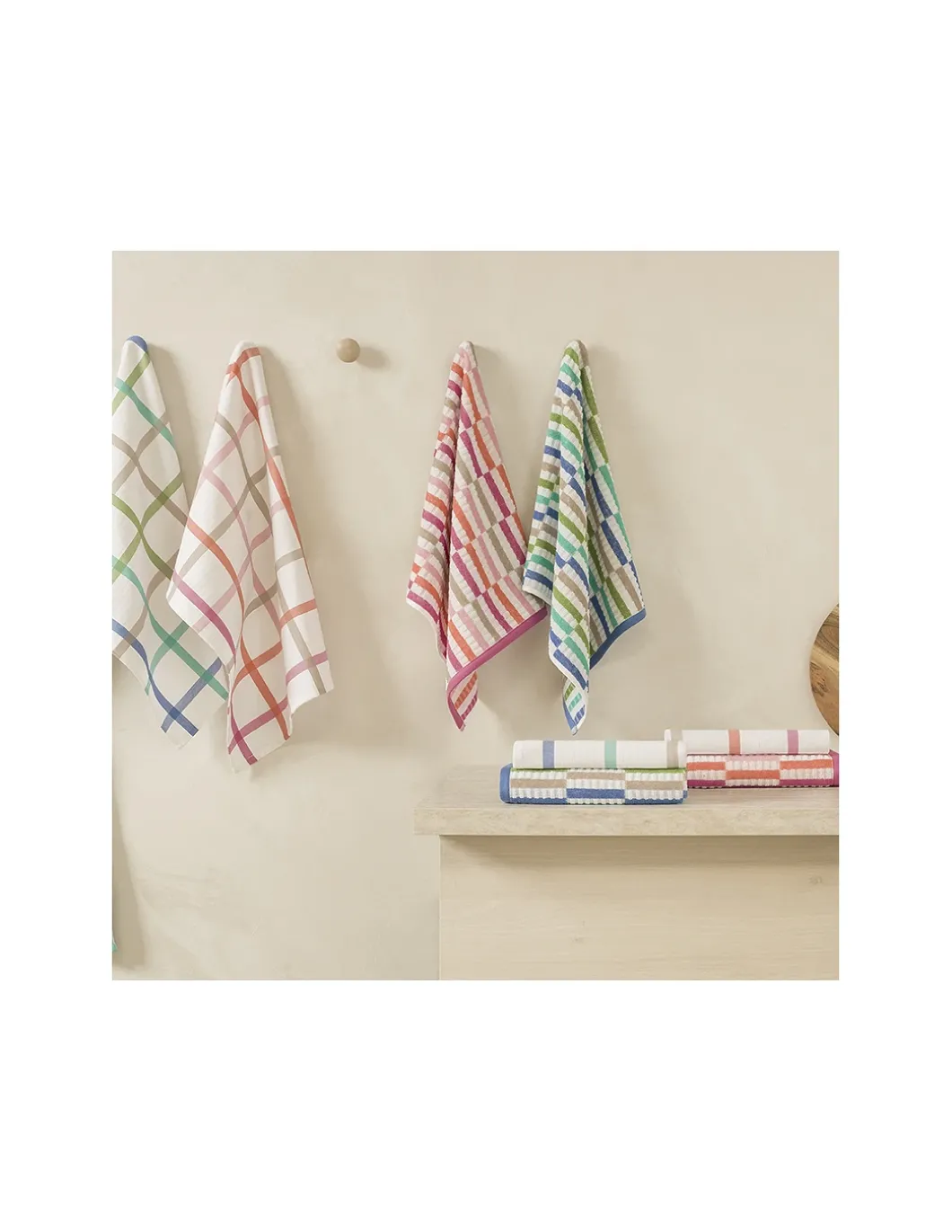 4 Panos de cozinha felpo 50x50 cm - Panos cozinha 100% algodão 440 gr.- BLOCK Lasa Home