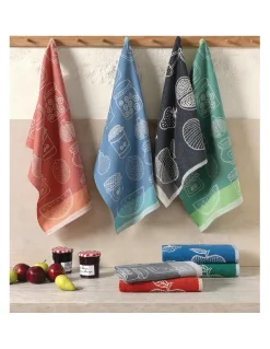 4 Panos de cozinha tela 70x50 cm - Panos cozinha 100% algodão 270 gr.- Fruitful Lasa Home
