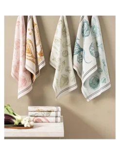 4 Panos de cozinha tela 70x50 cm - Panos cozinha 100% algodão 270 gr.- Veg Lasa Home