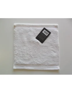 6 toalhas brancas algodão penteado para centros de beleza, spa - 30x30 cm