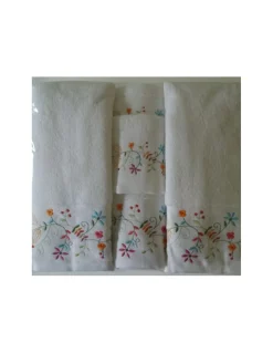6 toalhas de banho bordadas namorados 100% algodão com 500 gr./m2