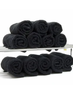 50 Toalhas pretas ou brancas para Salões de Cabeleireiro 50x90 cm