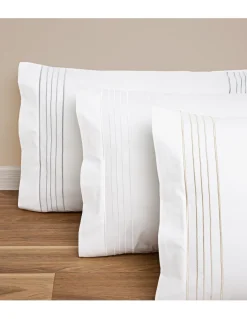 Cama 105x200 cm - 1000 Fios - Jogo de lençóis 100% algodão cetim branco - Rolex