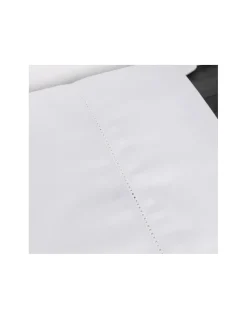 Cama 90x200 cm - 600 Fios - Jogo de lençóis 100% algodão cetim branco