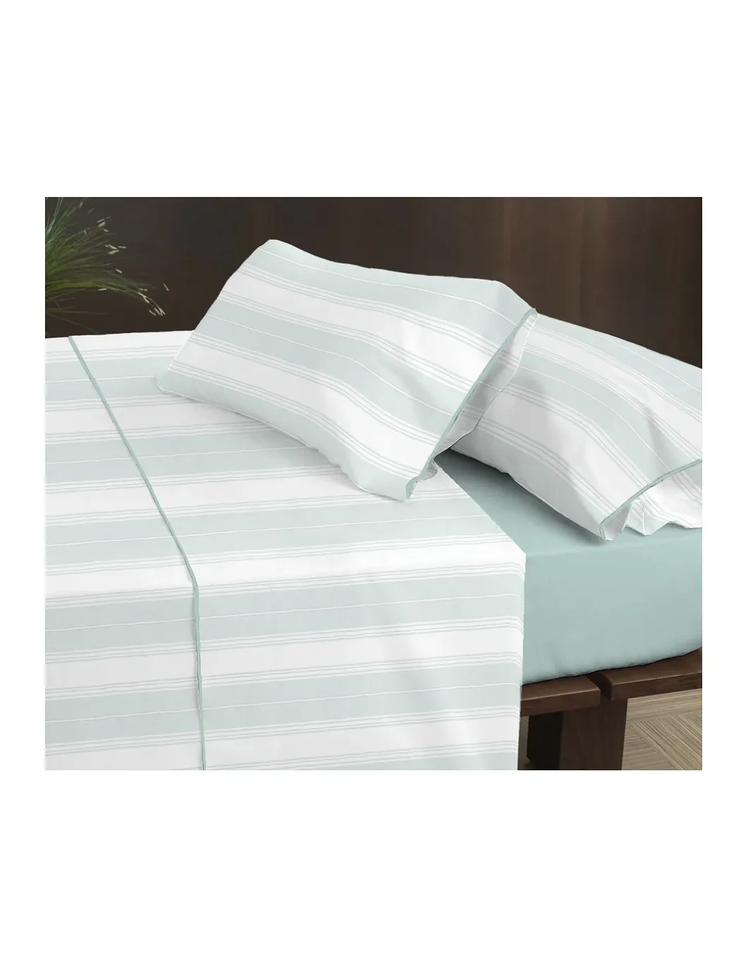 Cama 180x200+30 cm - Jogo de lençóis - Tecido 100% algodão percal 200 fios - Coelima