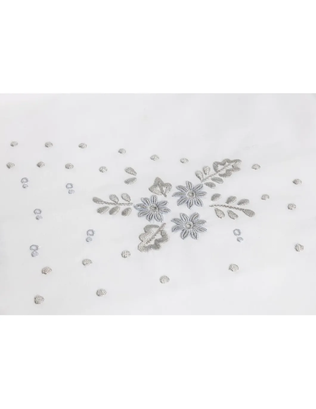 Cama 150x200 cm - Jogo de lençóis bordados da lixa - 100% algodão percal 200 fios