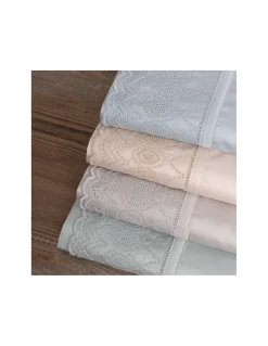 Cama 180x200 cm - Jogo de lençóis 100% algodón cetim 300 fios