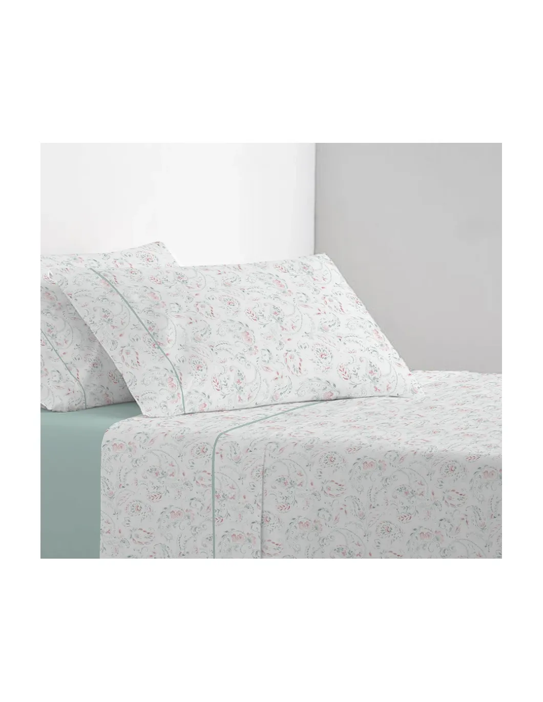 Cama 200x200+30 cm - Jogo de lençóis - Tecido 100% algodão percal 200 fios - Coelima