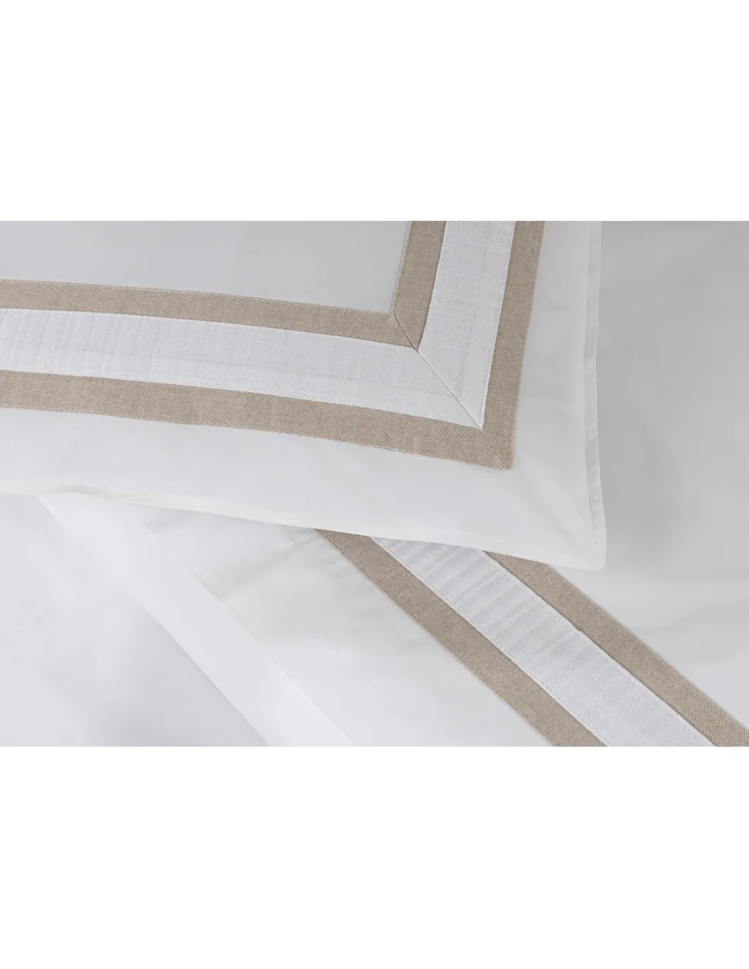 Cama 160x200 cm - Percal 400 Fios - Jogos de lençóis cor branco - Premium Eliot