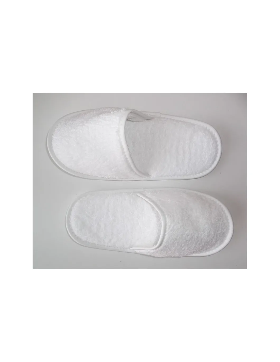 Chinelos de banho em algodão penteado extra suave cor branco - Portugal Natura