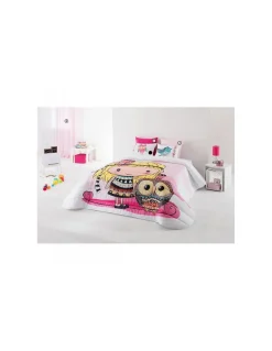 Edredom infantil Naomi - Edredom infantil rosa com almofadas
