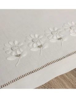 Individual de mesa 100% linho + 1 guardanapo de linho - Bordados da Lixa