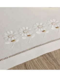 Individual de mesa 100% linho + 1 guardanapo de linho - Bordados da Lixa