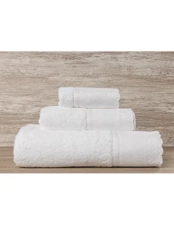 Jogo de 3 toalhas 100% algodão  600 gr./m2  - C/ renda aplicada Luxor