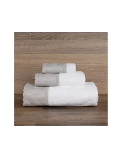 Jogo de 3 toalhas 100% algodão  600 gr./m2  - C/ renda aplicada Luxor