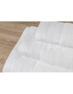 Jogo de 3 toalhas 100% algodão  600 gr./m2  - Com bordado aplicado