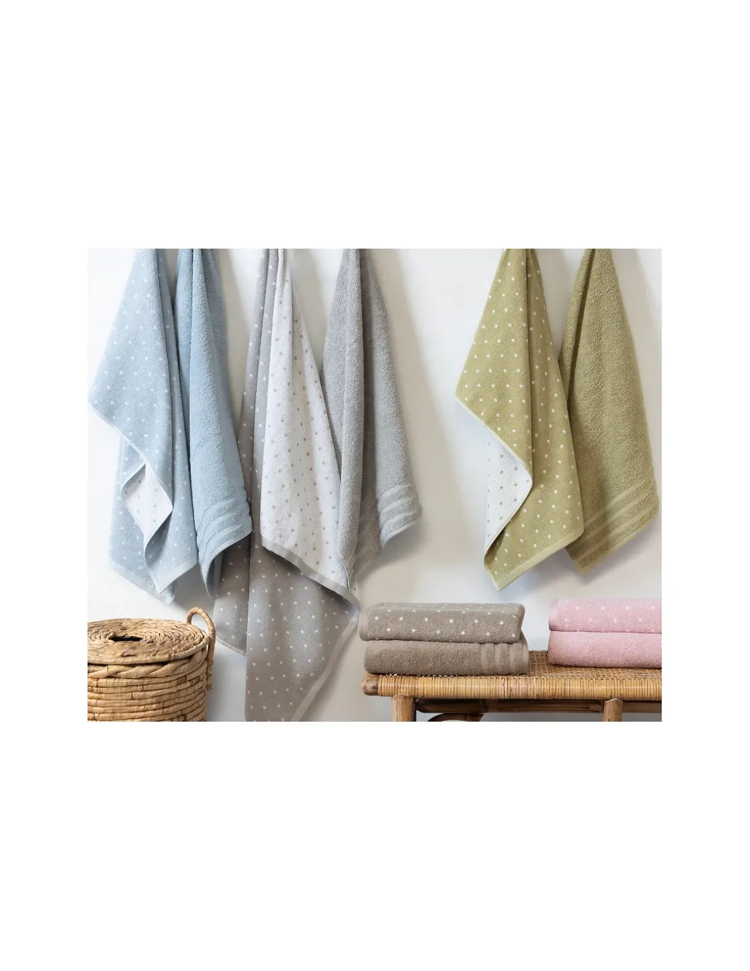 Jogo de toalhas de banho 3 peças 520gr./m2 - Efficience Dots Lasa Home