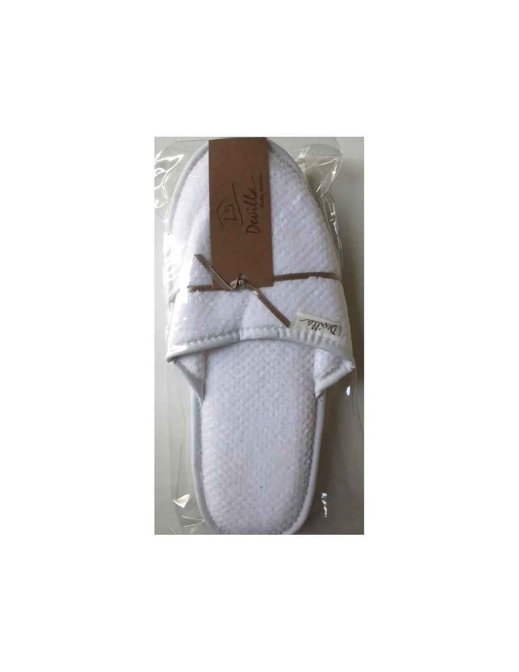 L - Chinelos de banho jacquard veludo- Chinelos 100% algodão