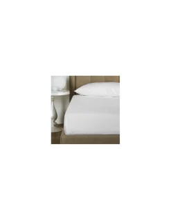 lençol de baixo ajustável 140x200 + 30 cm - Lençol capa cama 140 - Lençol branco algodão percal