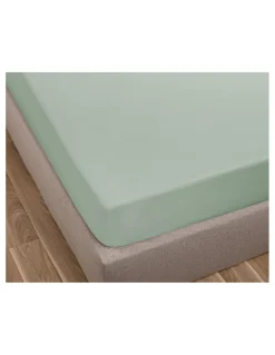 lençol de baixo ajustável 150x200 + 30 cm - Lençol capa cama 150 - Lençol verde algodão percal