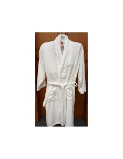 M - L - Robe C/ Gola 100% algodão cor branco C/ 460 GR./m2 - Hotelaria
