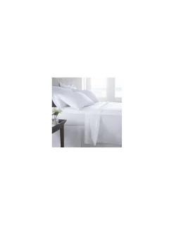 Marbella Jogo de lençóis 100% algodão percal branco 200 fios