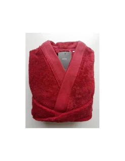 Robe kimono 100% algodão penteado cor Bordeaux