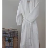 S - M - L - XL -  10 Robes C/ gola 100% algodão cor branco C/ 430 GR./m2 laminado