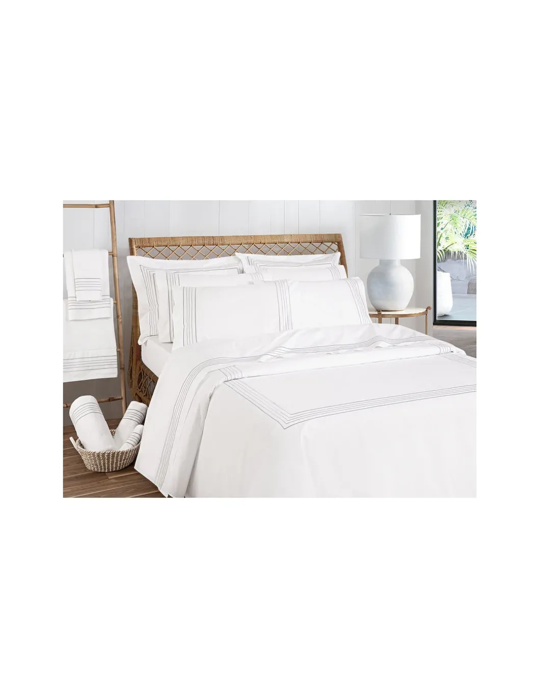 Sacos para edredão - Algodão cetim branco Rolex 1000 fios / 1000 hilos