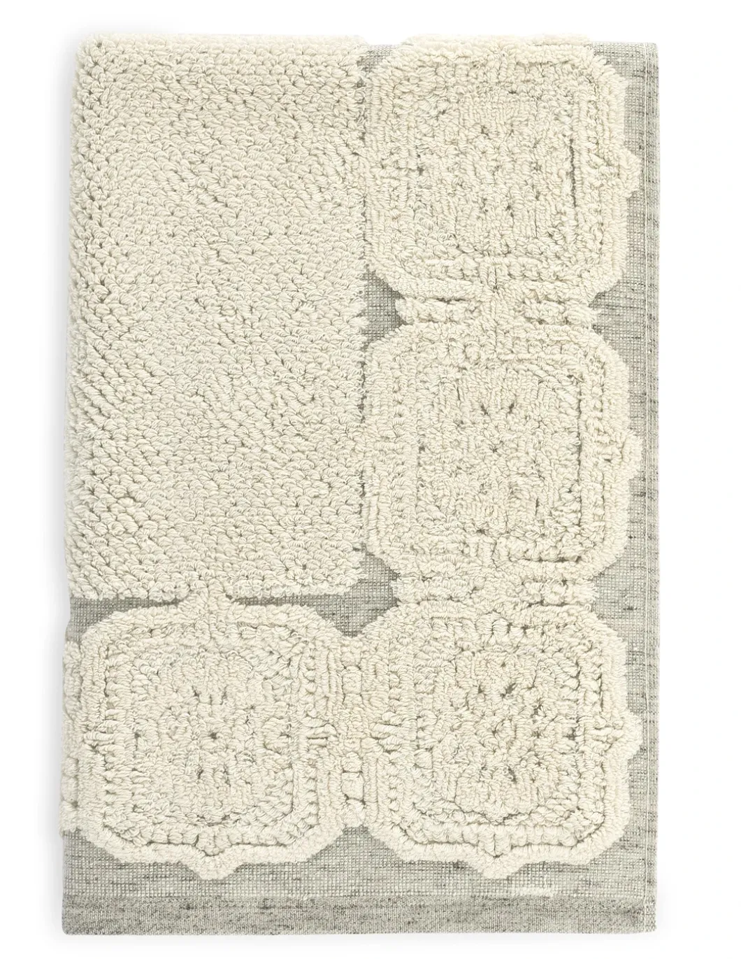 Tapete de banho jacquard 50x70 cm com - 800 gr/m2 - cor linho