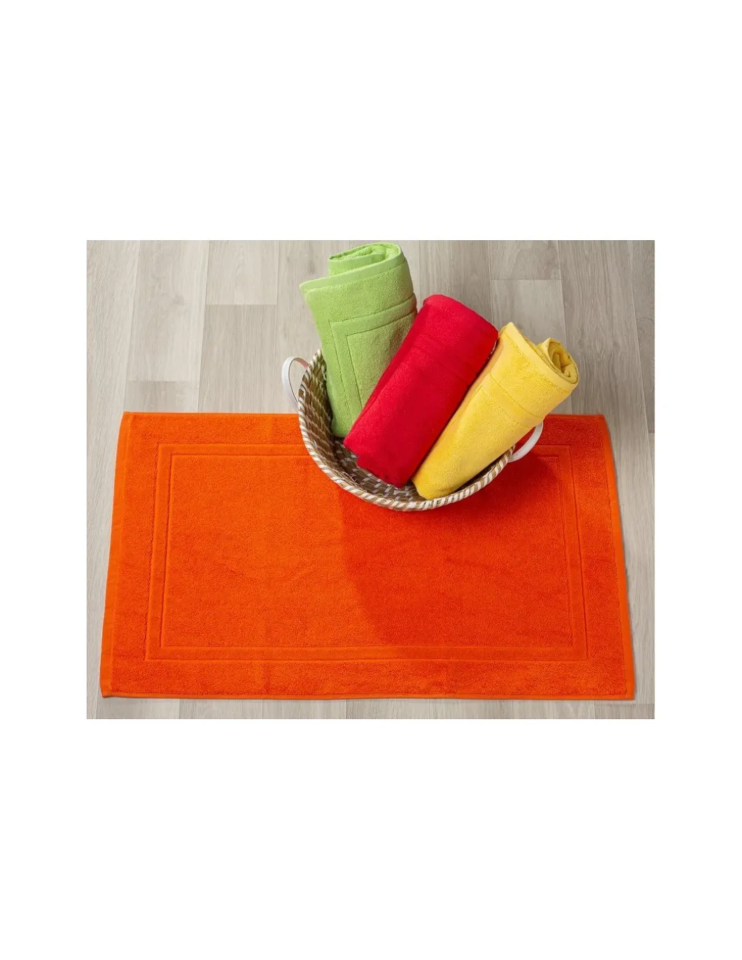 Tapetes de banho 100% algodão em laranja qualidade premium 1.000 gr./m2