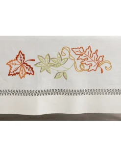 Toalha de mesa de linho bordada a mão 180x350cm