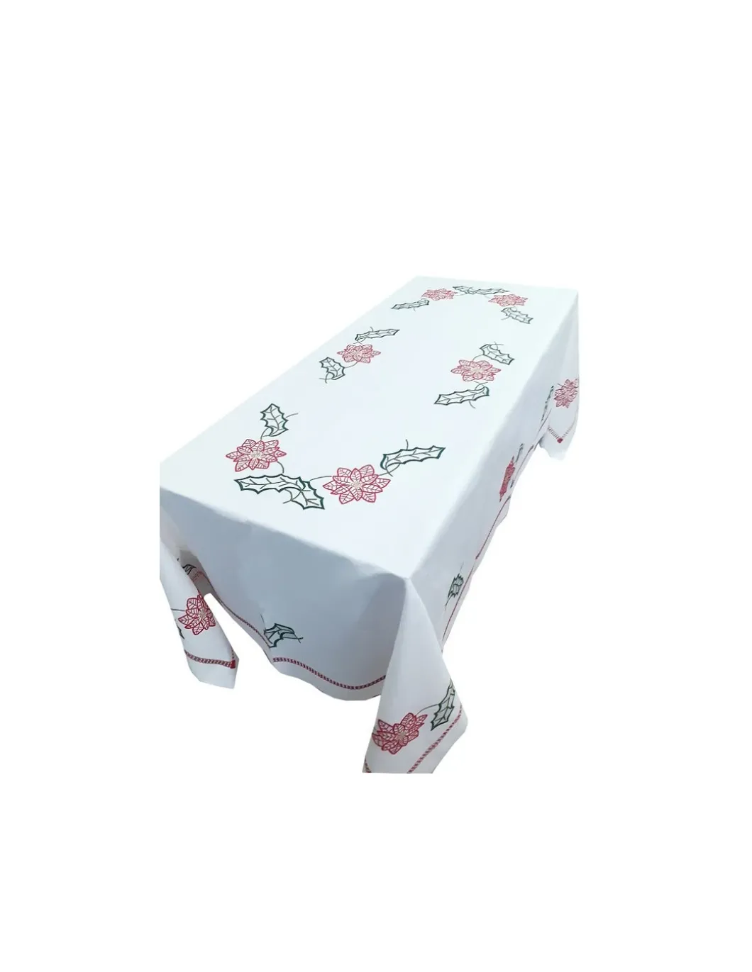 Toalhas de mesa de linho bordada a mão - Toalha de mesa de natal - Bordados da Lixa