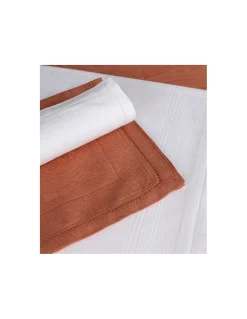 Toalhas de mesa rectangulares em damasco com ajour 100% algodão - Fateba