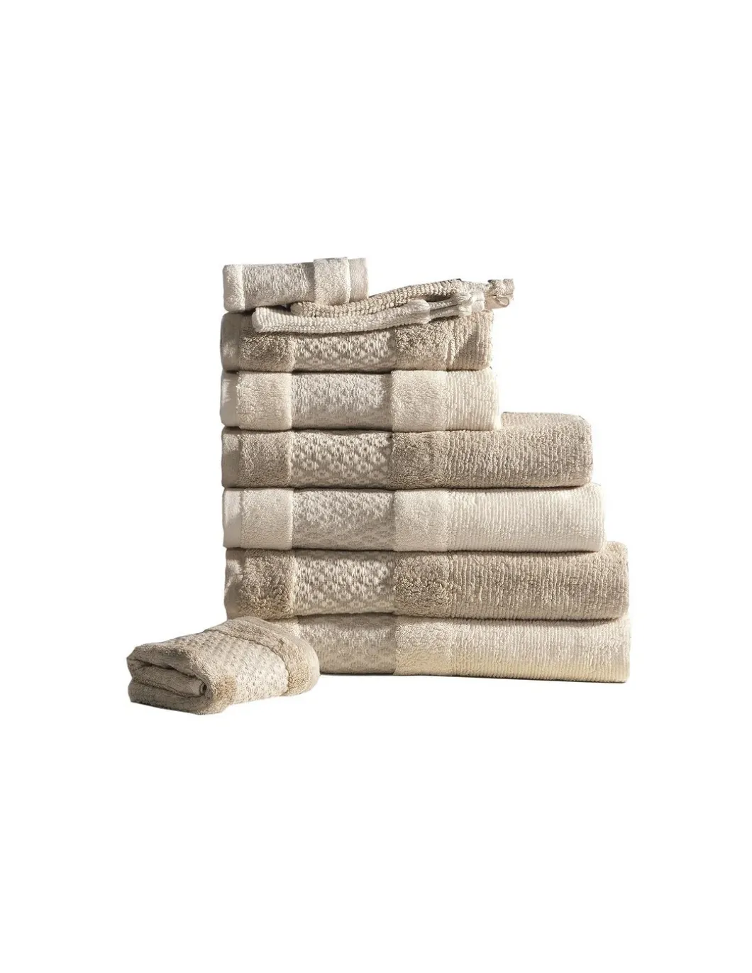 Toalhas nature em algodão natural e linho natural