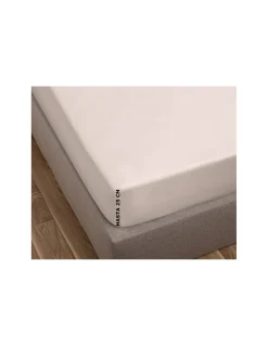 150x200+33 cm - 300 Fios - Lençol ajustável 100% algodão cetim orgânico GOTS