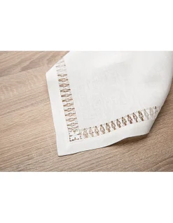 50x50 cm - 1 Guardanapo 100% linho bordado a mão - bordados da lixa