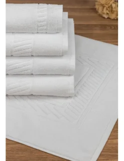 30x50 cm / 48 toalhas brancas hotelaria 100% algodão fio convencional duplo torcido