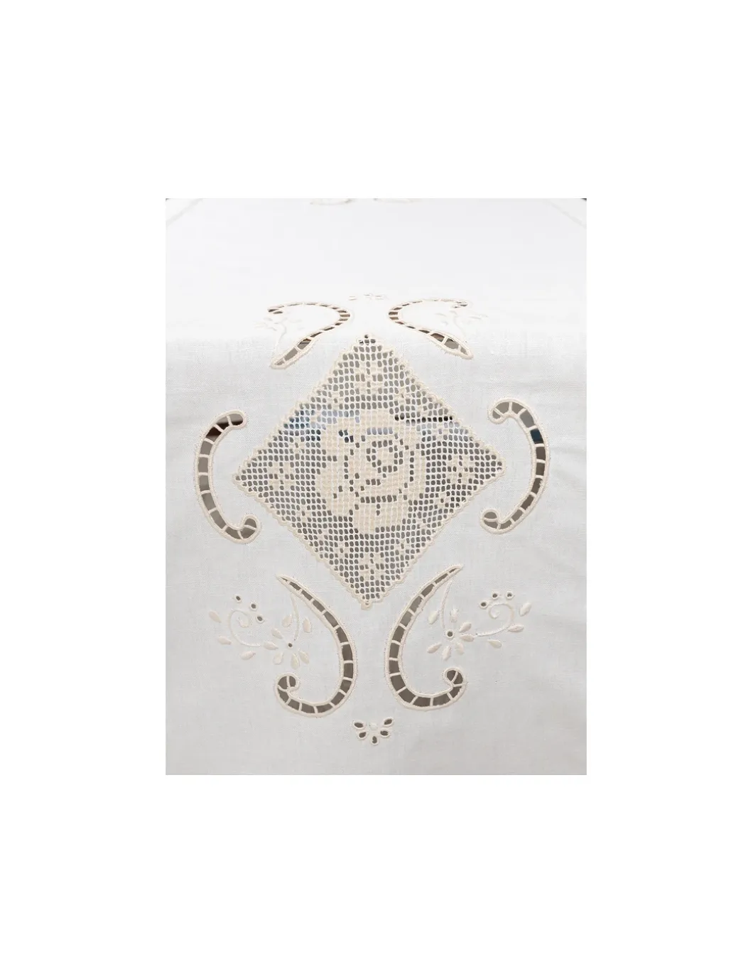 50x180 cm - Caminho de mesa linho - Bordados da Lixa