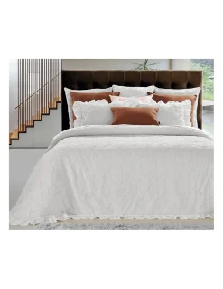 180x260 cm - COLCHA DE VERÃO COM FOLHOS - COLCHA NINHO DE ABELHA- COLCHA DE VERÃO COR BRANCO