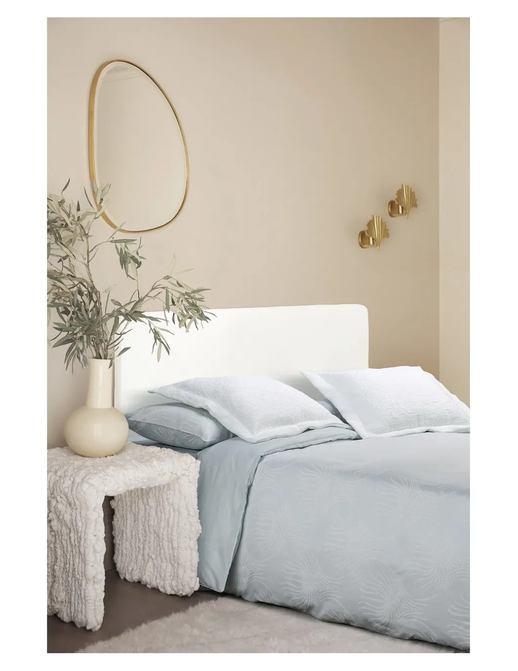 240x280 cm - Cor azul - Jogo de lençóis 100% algodão cetim  - Siena  Gamanatura