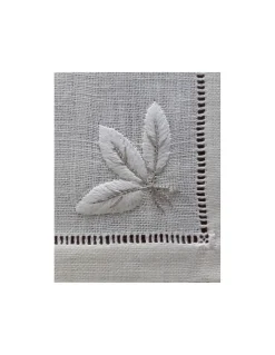 52x37 cm - Individuais de mesa 100% linho bordado a mão - bordados da lixa