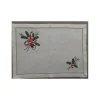52x37 cm - Individuais de mesa 100% linho bordado a mão - bordados da lixa
